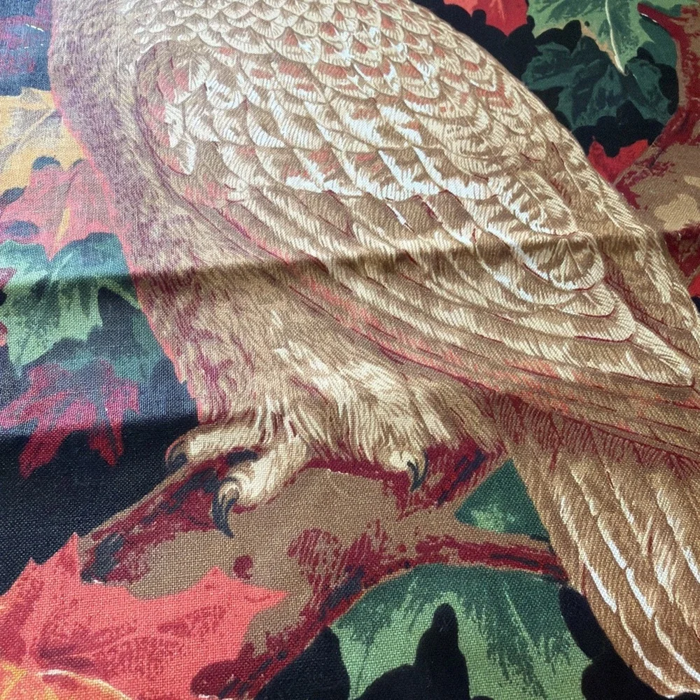7 Yards Vintage Wamsutta Owl & Autumn Leaves, 28 Panels 46